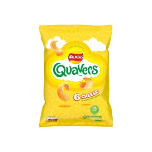 WALKERS QUAVERS 6 CHEESE FLAVOUR POTATO SNACKS 6×16 G