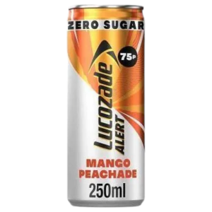 Lucozade alert mango peachade energy drink 250 ml