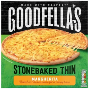 Goodfellas stone baked thin Margherita pizza 345 g