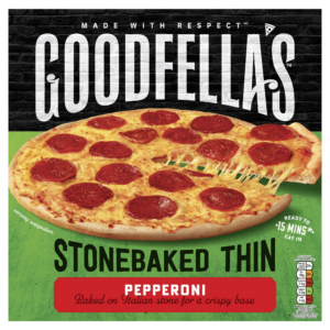 Goodfellas stone baked thin pepperoni pizza 332 g