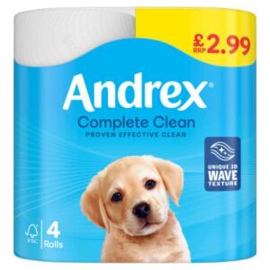 ANDREX TOILET TISSUE CLASSIC CLEAN 4 ROLL PM2.99