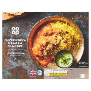 COOP CHICKEN TIKKA MASALA AND RICE 400g