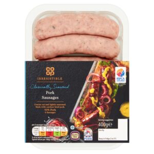 COOP IRRESISTIBLE PORK SAUSAGES 400G