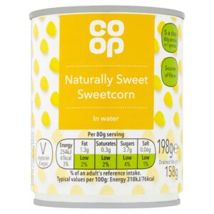 COOP SWEETCORN IN WATER 198G