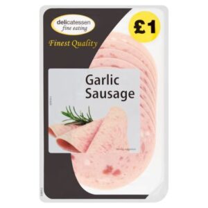 DFE SLICED GARLIC SAUSAGE PM 1.00 80G