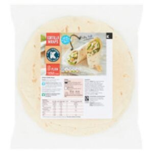 Deli Kitchen Plain Tortilla Wraps 8 Pack 496g