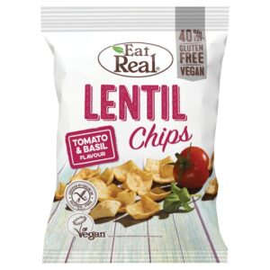 Eat Real Lentil Chips Tomato & Basil 40g