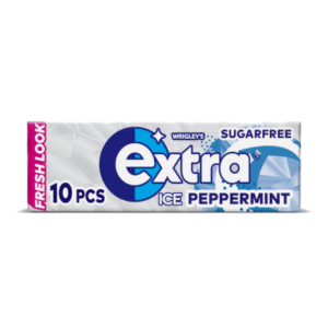 Extra Ice Peppermint Chewing Gum Sugar Free 10 Pieces