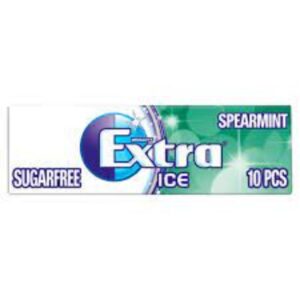 Extra Ice Spearmint Chewing Gum Sugar Free 10 Pieces