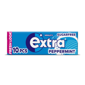 Extra Peppermint Chewing Gum Sugar Free 10 Pieces