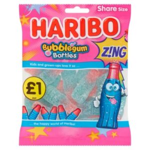 Haribo Fizzy Bubblegum Bottles Bag 140g