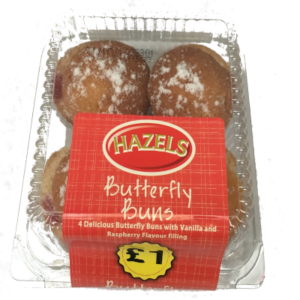 Hazels Butterfly Buns 4 Pack