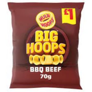 Hula Hoops Big Hoops BBQ Beef Crisps 70g