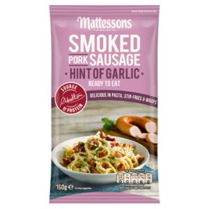 MATTESSONS SMOKED PORK SAUSAGE GARLIC 160G