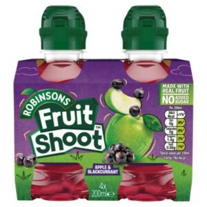 ROBINSONS FRUIT SHOOT APPLE & BLACKCURRANT NAS 4PK X 200ML