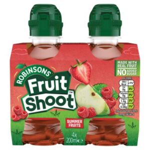 ROBINSONS FRUIT SHOOT SUMMER FRUITS NAS 4PK X 200ML