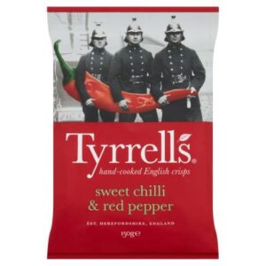 TYRRELLS SWEET CHILLI & PEPPER POT CHIPS 150G