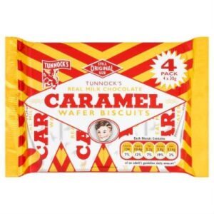 Tunnock's Real Milk Chocolate Caramel Wafer Biscuits 4 x 30g