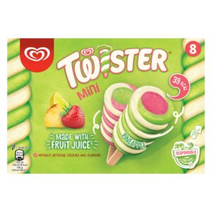 Twister Pineapple Lemon-Lime and Strawberry Mini Ice Cream Lolly 8 x 50ml