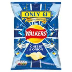 Walkers Cheese & Onion Crisps 65g