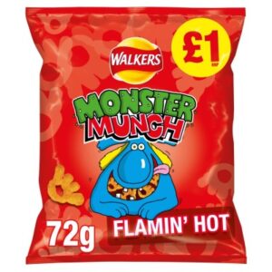 Walkers Monster Munch Flamin' Hot Snacks 72g