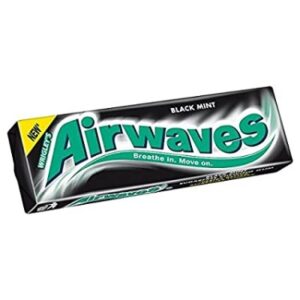 Wrigley's Airwaves Black Mint Sugarfree Chewing Gum 10 Pieces 14g