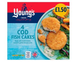 Youngs 4 cod fish cakes