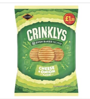 Jacobs Baked Crinklys Cheese & Onion Flavour 105g