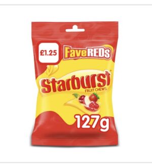 Starburst Fave Reds Vegan Chewy Sweets Fruit Flavoured Treat Bag