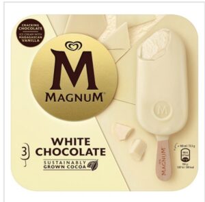 Magnum Ice Cream Sticks White Chocolate 3 x 100 ml