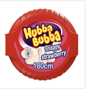 Hubba Bubba Snappy Strawberry Bubble Gum Mega Long Tape 56g