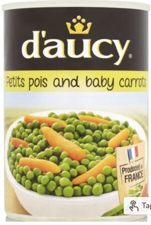 DAUCY PEAS AND BABY CARROTS