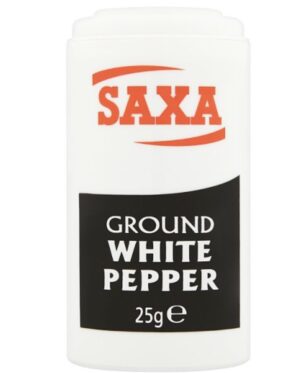 Saxa Ground White Pepper 25g