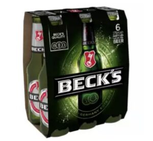 Beck's German Pilsner Beer Bottles 6 Pack 275 Ml