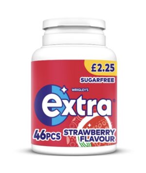 Extra Strawberry Flavour Sugarfree Chewing Gum Bottle £2.25 PMP 46 Pieces