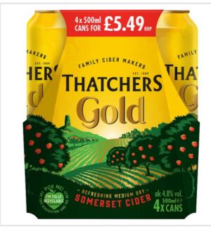 Thatchers Gold Somerset Cider 4 x 500ml