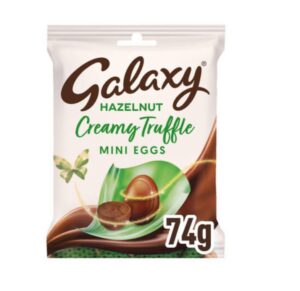 Galaxy Milk Chocolate & Creamy Hazelnut Truffles Easter Mini Eggs Bag 74g