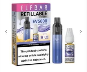 Elf bar refillable Ev 5000 rechargeable starter kit