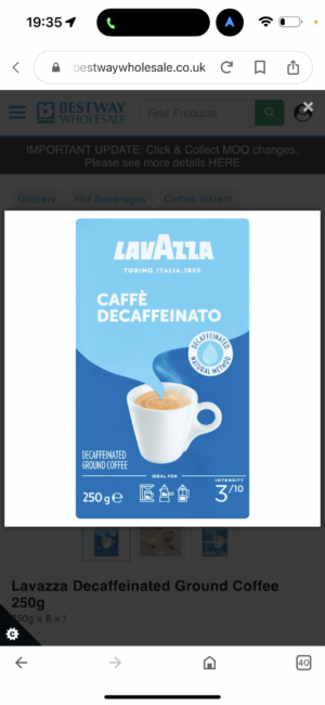 Lavazza  cafe Decaffeinato