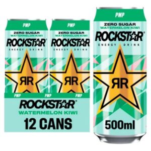 Rockstar Energy Drink Refresh Watermelon & Kiwi 12 X 500ml