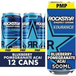 Rockstar Energy Drink Xdurance Blueberry Pomegranate Acai 12 x 500ml