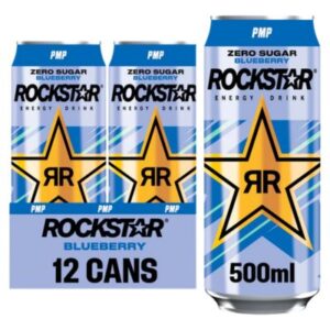 Rockstar Zero Sugar Blueberry Energy Drink 12 X 500ml