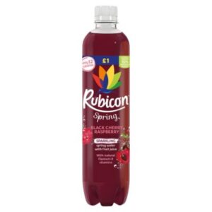 Rubicon Spring Black Cherry Raspberry Sparkling Spring Water with Fruit Juice 12 x 500ml