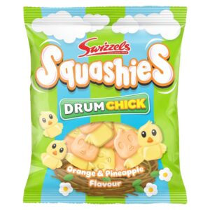 Swizzels Squashies Drum Chick Orange & Pineapple Flavour 120g