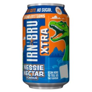Irn-Bru Xtra Nessie Nectar – A sparkling, zero-sugar soft drink with a mythical twist.