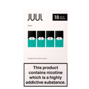 JUUL Pod 4-Pack Glacier Mint 18mg – Premium Mint Flavour Pods Available Online at Goldenacre Minimarket.