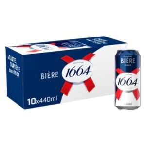 Kronenbourg 1664 Bière Beer Lager 10x440ml Can pack.