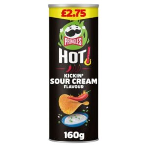 Pringles Hot Sour Cream Sharing Crisps.