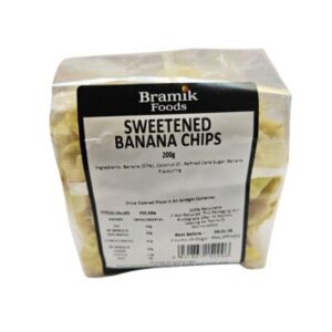Sweetened Banana Chips 200g – Crunchy healthy snack at best price from Goldenacre Minimarket.
