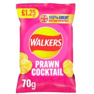 Image of a box of Walkers Prawn Cocktail Crisps (18 x 70g)